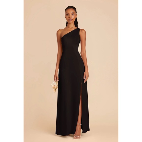Birdy Grey Dresses & Skirts - Birdy Grey Kira Matte Satin One Shoulder Maxi Dress Black XS BG169BK0001001